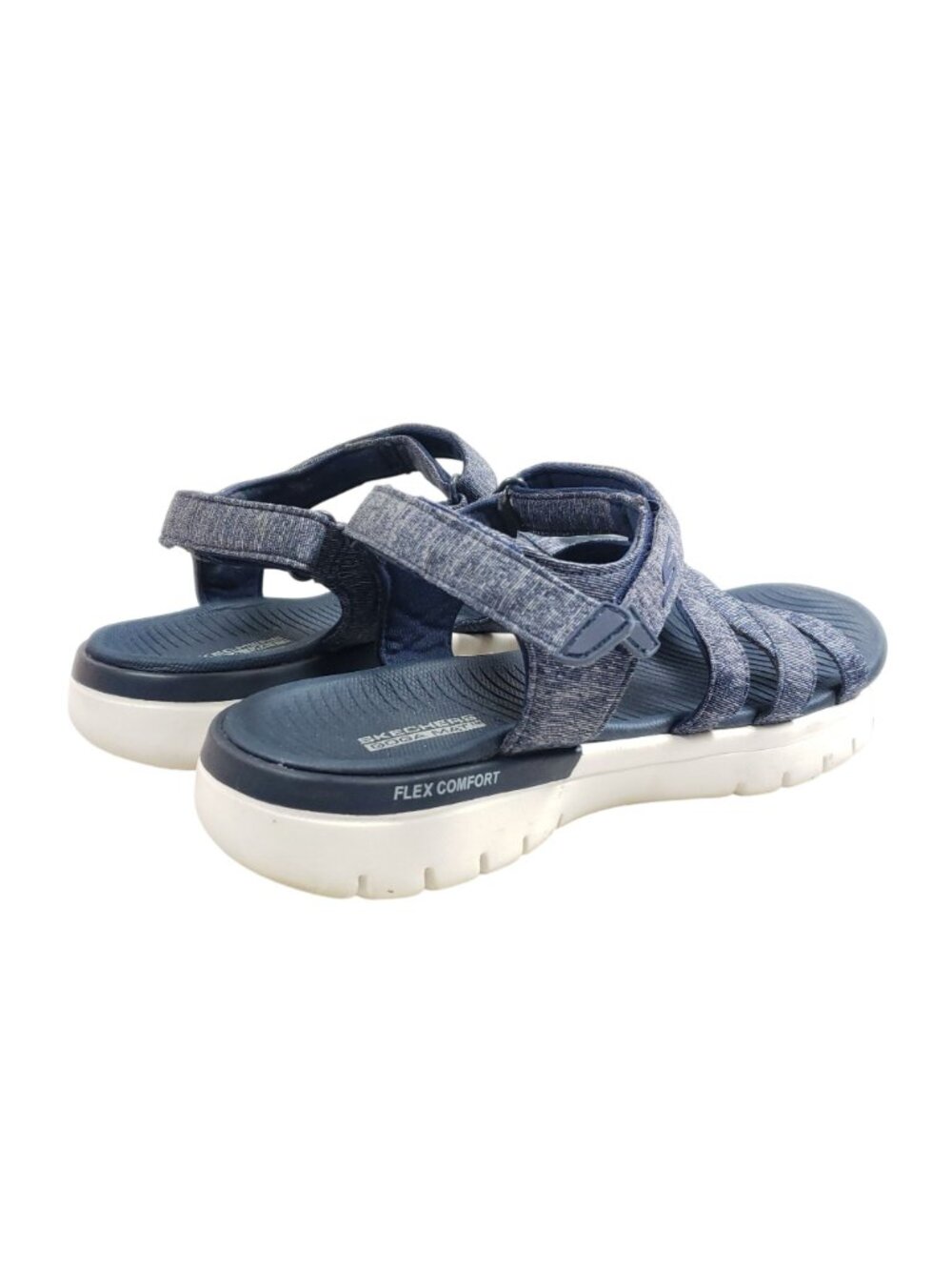 Skechers Flex Comfort Womens Size 8 Navy Blue Sandals Open Toe - Picture 3 of 9